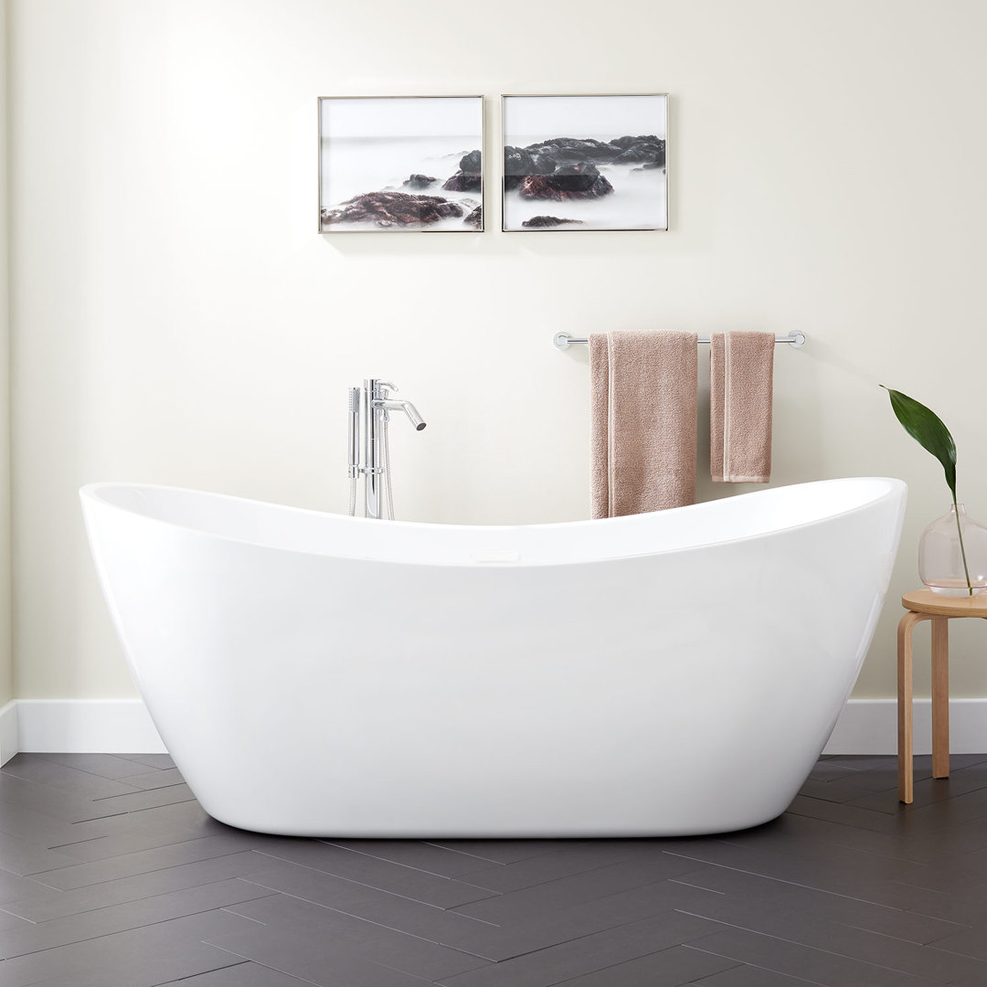 Sheba 72" Freestanding Soaking Acrylic Bathtub